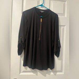Company Ellen Tracy Zip Up Blouse - Size XL